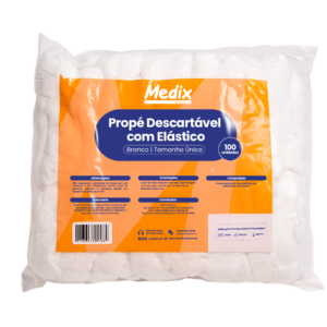 Propé Descartável TNT Branco – Pacote com 100 Unidades
