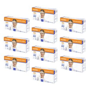 Kit 10 Caixas de Luvas Látex S/ Pó
