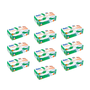 Kit 10 Caixas de Luvas Látex S/ Pó