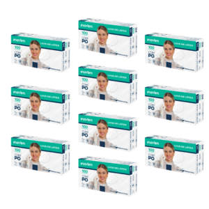 Kit 10 Caixas de Luvas Látex C/ Pó