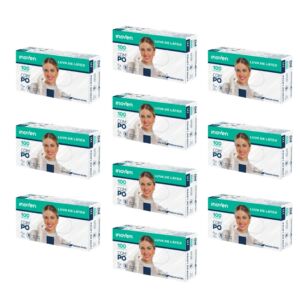 Kit 10 Caixas de Luvas Látex C/ Pó