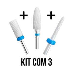 Kit 3 Brocas de Cerâmica - Modelo Abacaxi + Fino + Largo